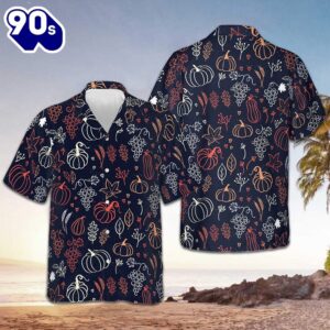 Elegant Thanksgiving Hawaiian Shirt Pumpkin Autumn Fall Good Thanksgiving Gifts