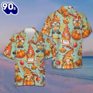 Farm Harvest Festival Gnomes Thanksgiving Hawaiian Shirt Thanksgiving 2023 Gift Ideas