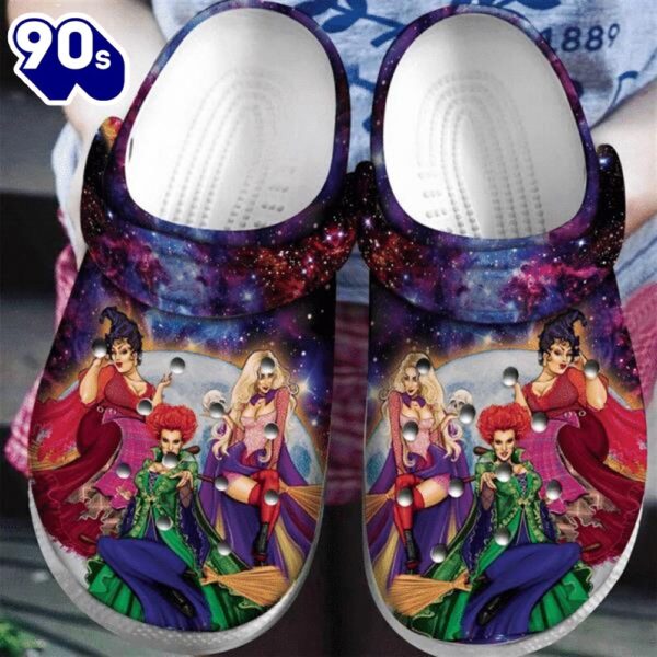 Galaxy Hocus Pocus Witches Halloween Clogs Shoes