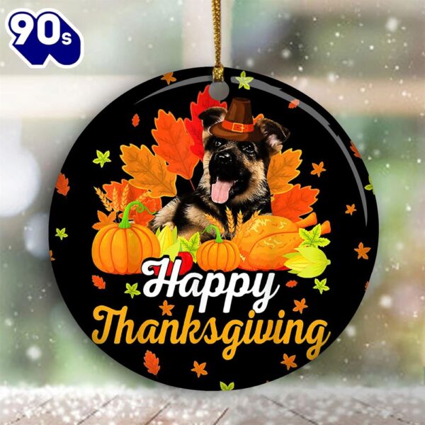 German Shepherd Thanksgiving Tree Ornament Holiday Party Decorations, Gift Ideas For Parents