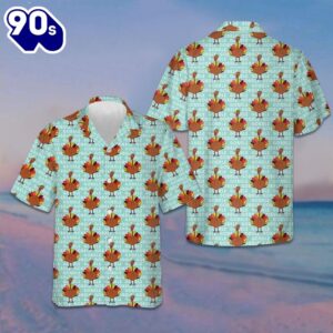 Gobble Thanksgiving Turkey Hawaiian Shirt…