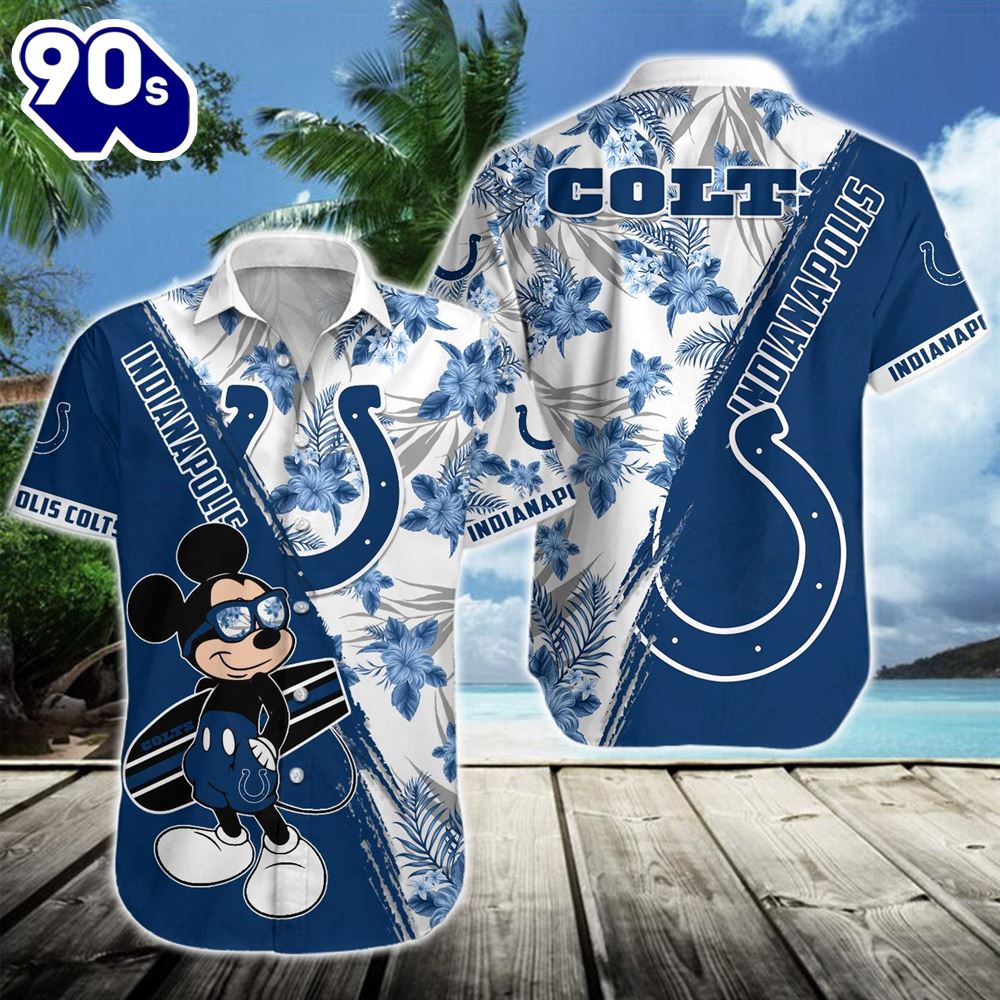 Indianapolis Colts Team NFL Mickey Hawaiian Beach Shirt Indianapolis Colts Team NFL Mickey Hawaiian Beach Shirt