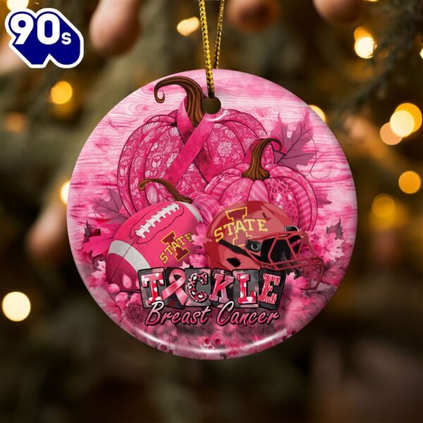 Iowa State Cyclones  Breast Cancer And Sport Team Ceramic Ornament
