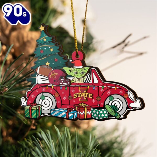 NCAA Iowa State Cyclones And Baby Yoda Christmas Ornament