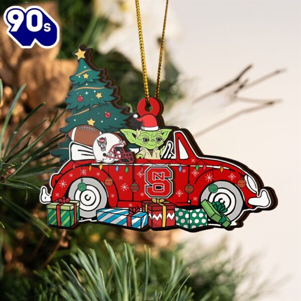 NCAA NC State Wolfpack And Baby Yoda Christmas Ornament