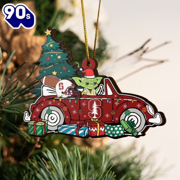 NCAA Stanford Cardinal And Baby Yoda Christmas Ornament