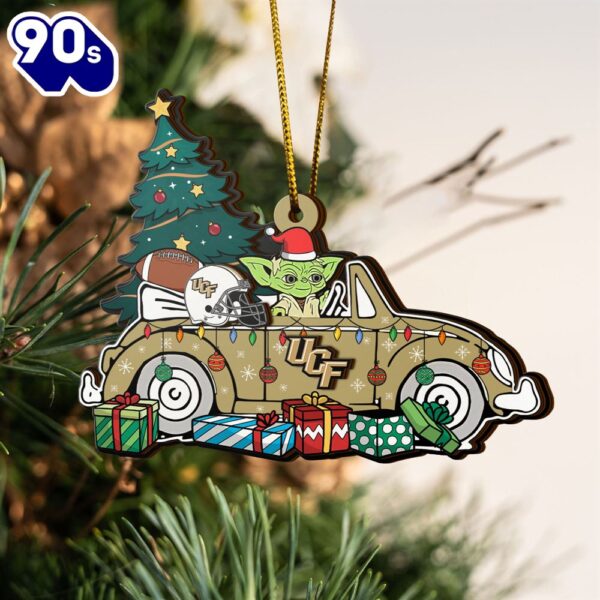 NCAA UCF Knights And Baby Yoda Christmas Ornament