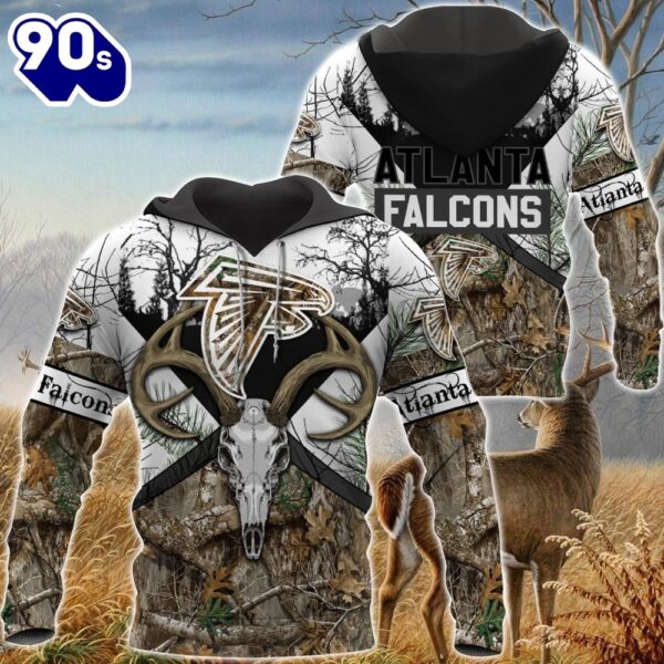 NFL Atlanta Falcons Hunting Camo Style 3d Hoodie