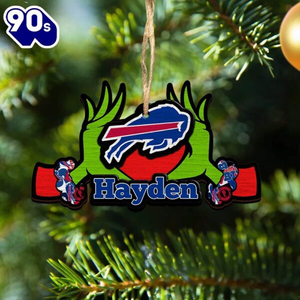 NFL Buffalo Bills Grinch Christmas Ornament Personalized Your Name