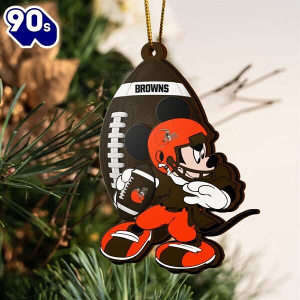 NFL Cleveland Browns Mickey Mouse Christmas Ornament
