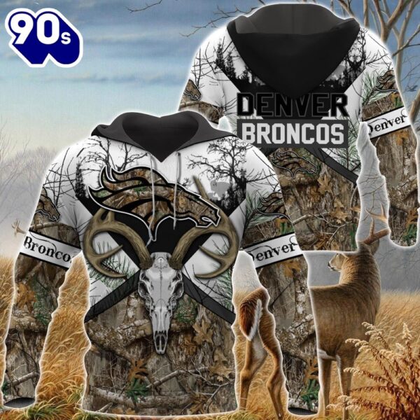 NFL Denver Broncos Hunting Camo Style 3d Hoodie