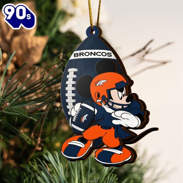 NFL Denver Broncos Mickey Mouse Christmas Ornament