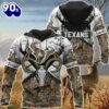 NFL Houston Texans Hunting Camo Style 3d Hoodie
