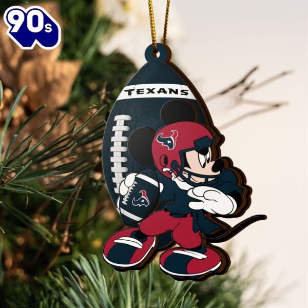 NFL Houston Texans Mickey Mouse Christmas Ornament