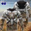 NFL Las Vegas Raiders Hunting Camo Style 3d Hoodie