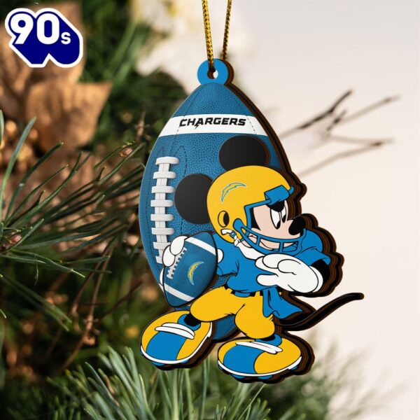 NFL Los Angeles Chargers Mickey Mouse Christmas Ornament