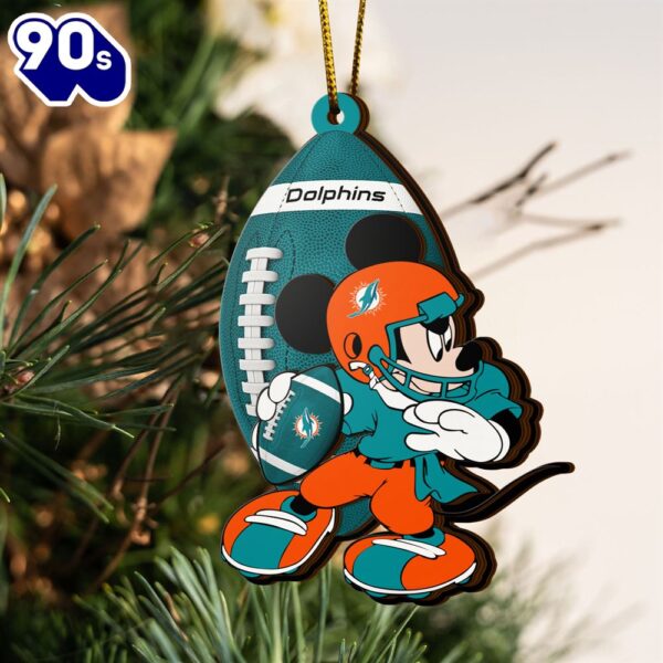 NFL Miami Dolphins Mickey Mouse Christmas Ornament