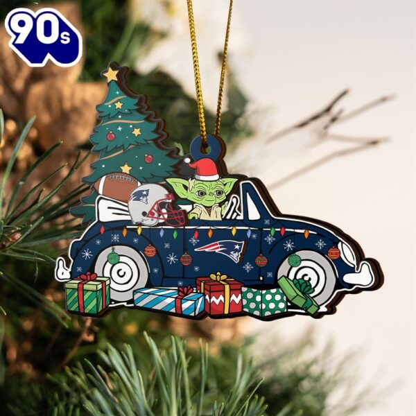NFL New England Patriots And Baby Yoda Christmas Ornament