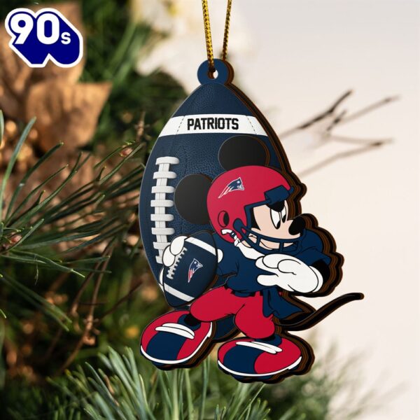 NFL New England Patriots Mickey Mouse Christmas Ornament