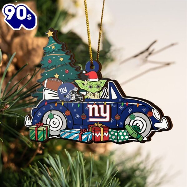 NFL New York Giants And Baby Yoda Christmas Ornament