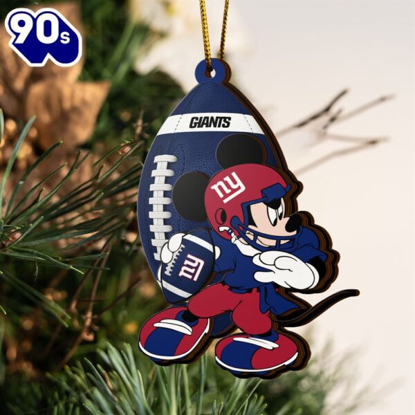 NFL New York Giants Mickey Mouse Christmas Ornament