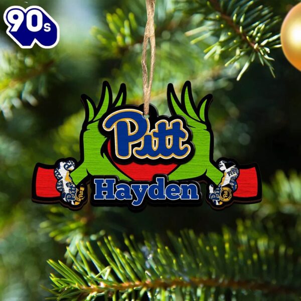 NFL Pittsburgh Panthers Grinch Christmas Ornament Personalized Your Name