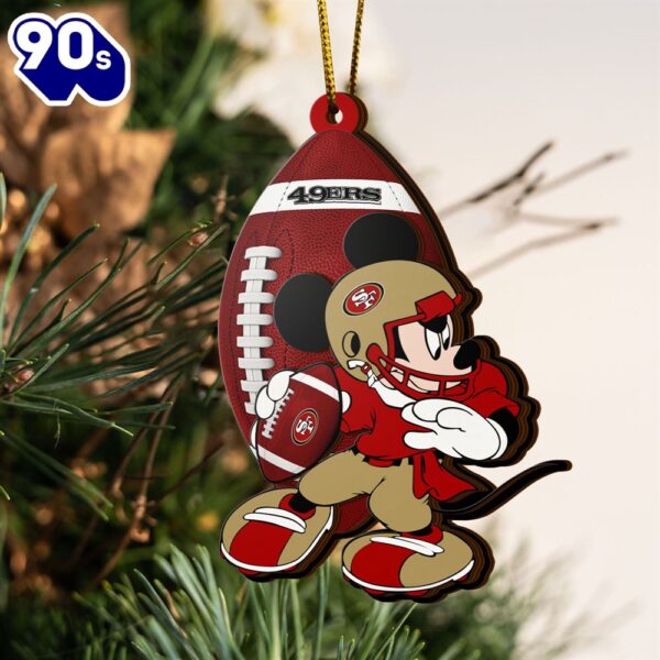 NFL San Francisco 49ers Mickey Mouse Christmas Ornament