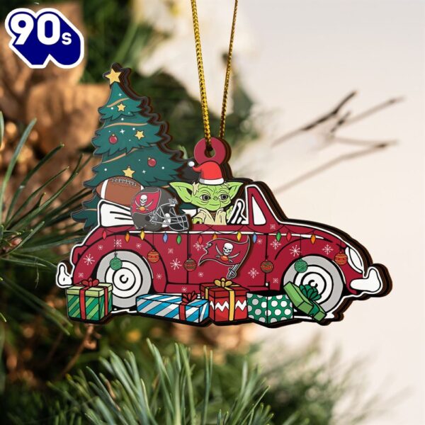 NFL Tampa Bay Buccaneers And Baby Yoda Christmas Ornament