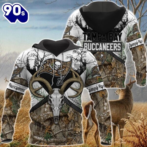 NFL Tampa Bay Buccaneers Hunting Camo Style 3d Hoodie