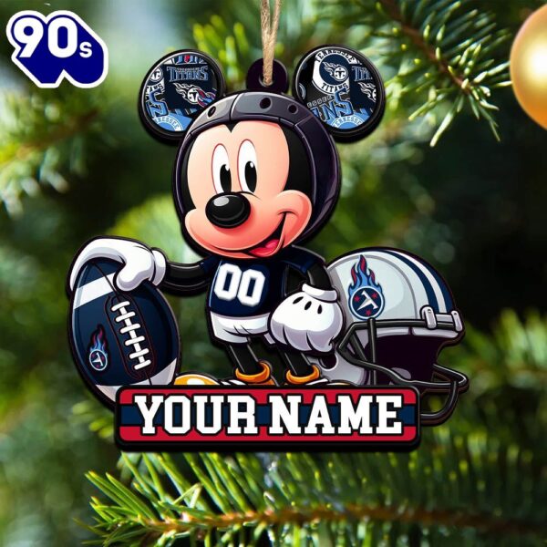 NFL Tennessee Titans Mickey Mouse Ornament Personalized Your Name
