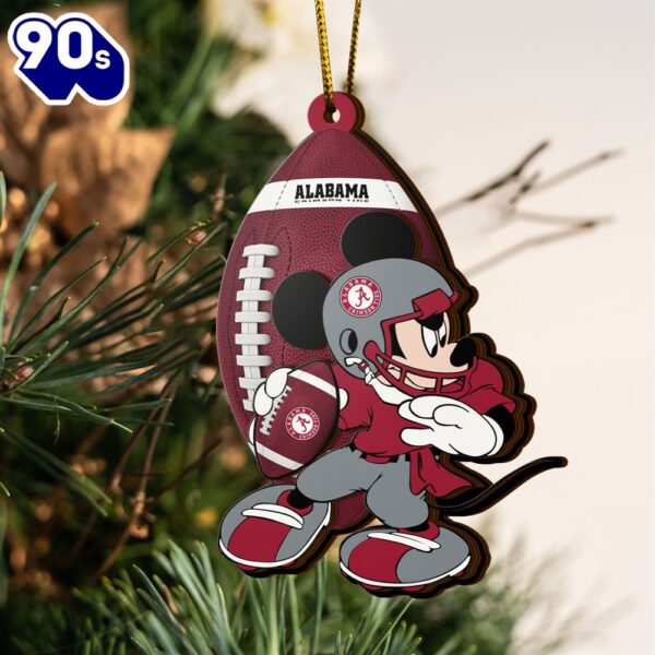 Ncaa Alabama Crimson Tide Mickey Mouse Christmas Ornament