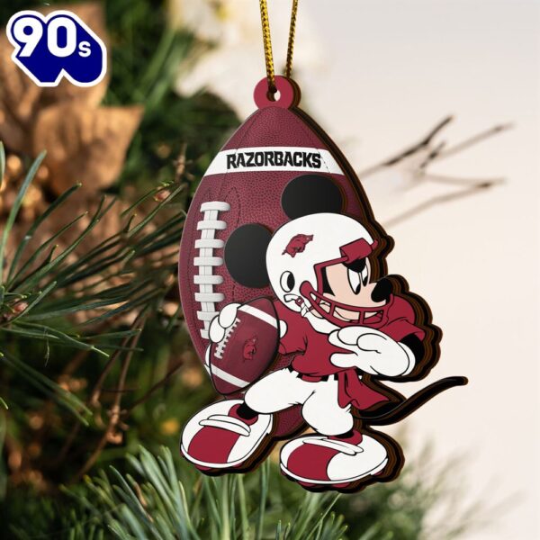 Ncaa Arkansas Razorbacks Mickey Mouse Christmas Ornament