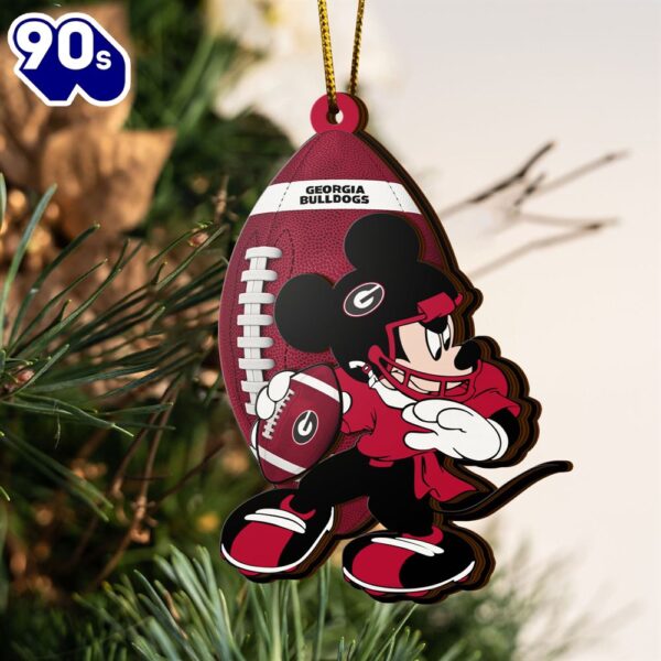 Ncaa Georgia Bulldogs Mickey Mouse Christmas Ornament