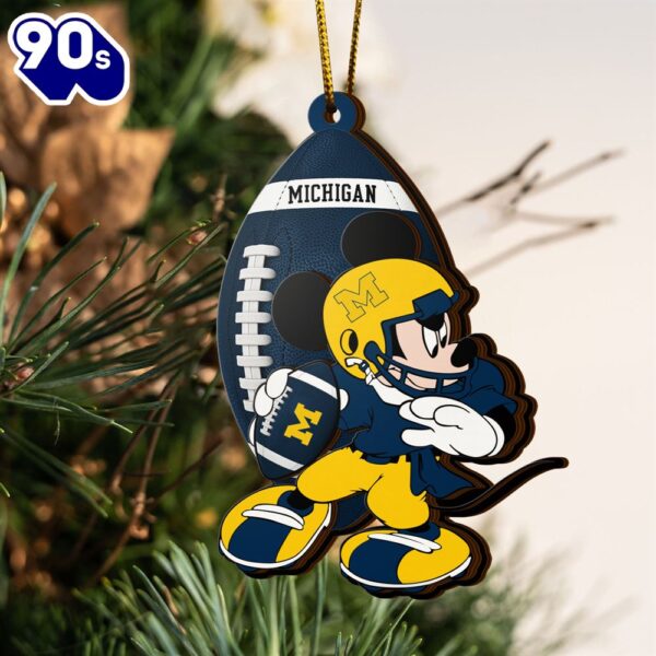 Ncaa Michigan Wolverines Mickey Mouse Christmas Ornament