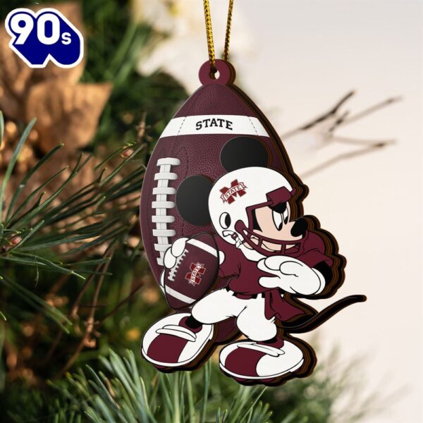 Ncaa Mississippi State Bulldogs Mickey Mouse Christmas Ornament