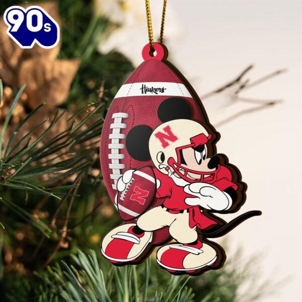 Ncaa Nebraska Cornhuskers Mickey Mouse Christmas Ornament