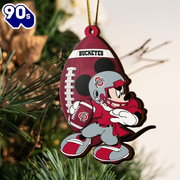 Ncaa Ohio State Buckeyes Mickey Mouse Christmas Ornament