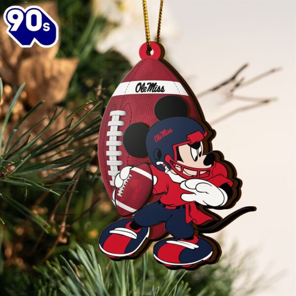 Ncaa Ole Miss Rebels Mickey Mouse Christmas Ornament