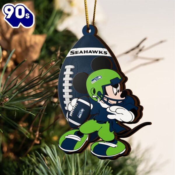 Ncaa Seattle Seahawks Mickey Mouse Christmas Ornament