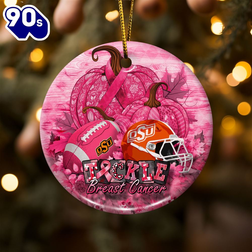 Oklahoma State Cowboys Breast Cancer And Sport Team Ceramic Ornament Oklahoma State Cowboys Breast Cancer And Sport Team Ceramic Ornament
