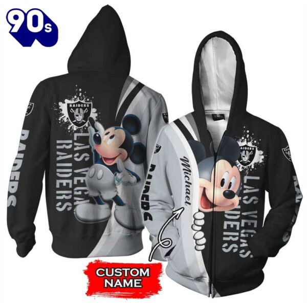 Personalized Las Vegas Raiders Mickey Mouse All Over Print 3D Shirt