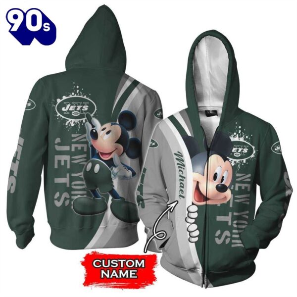 Personalized New York Jets Mickey Mouse All Over Print 3D Shirt