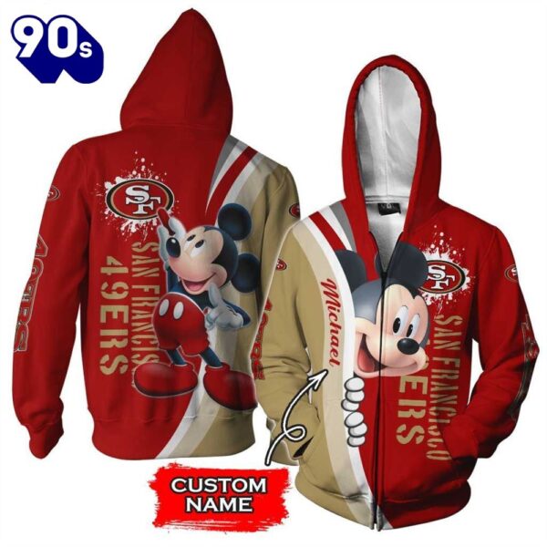 Personalized San Francisco 49ers Mickey Mouse All Over Print 3D Shirt