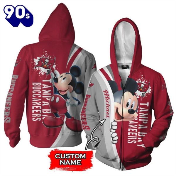 Personalized Tampa Bay Buccaneers Mickey Mouse All Over Print 3D Shirt