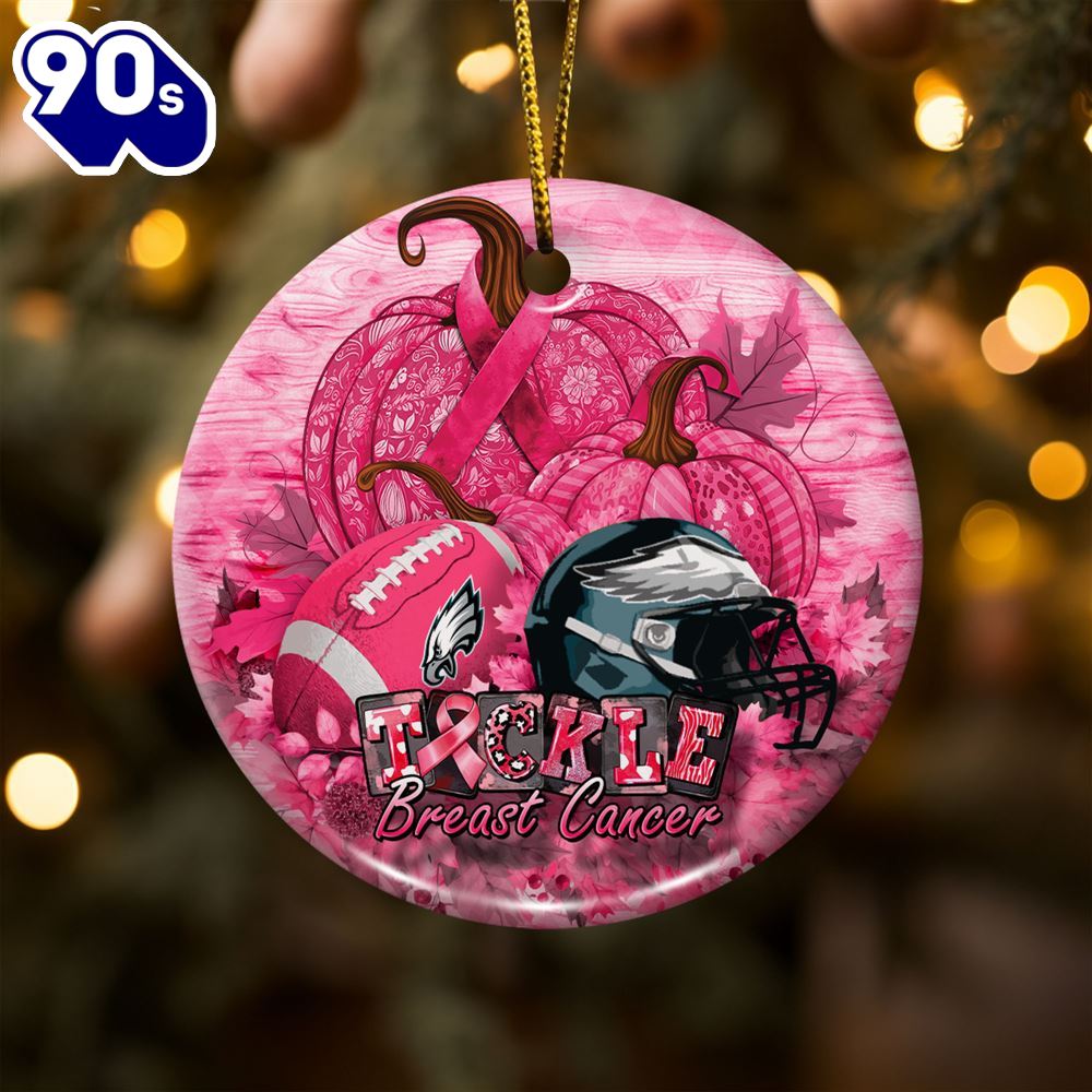 Philadelphia Eagles Breast Cancer And Sport Team Ceramic Ornament Philadelphia Eagles Breast Cancer And Sport Team Ceramic Ornament