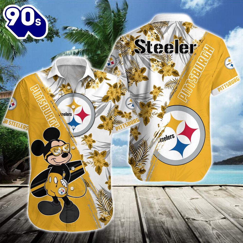 Pittsburgh Steelers Team NFL Mickey Hawaiian Beach Shirt Pittsburgh Steelers Team NFL Mickey Hawaiian Beach Shirt