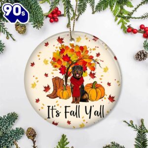 Rottweiler It’s Fall Y’all Ornament…