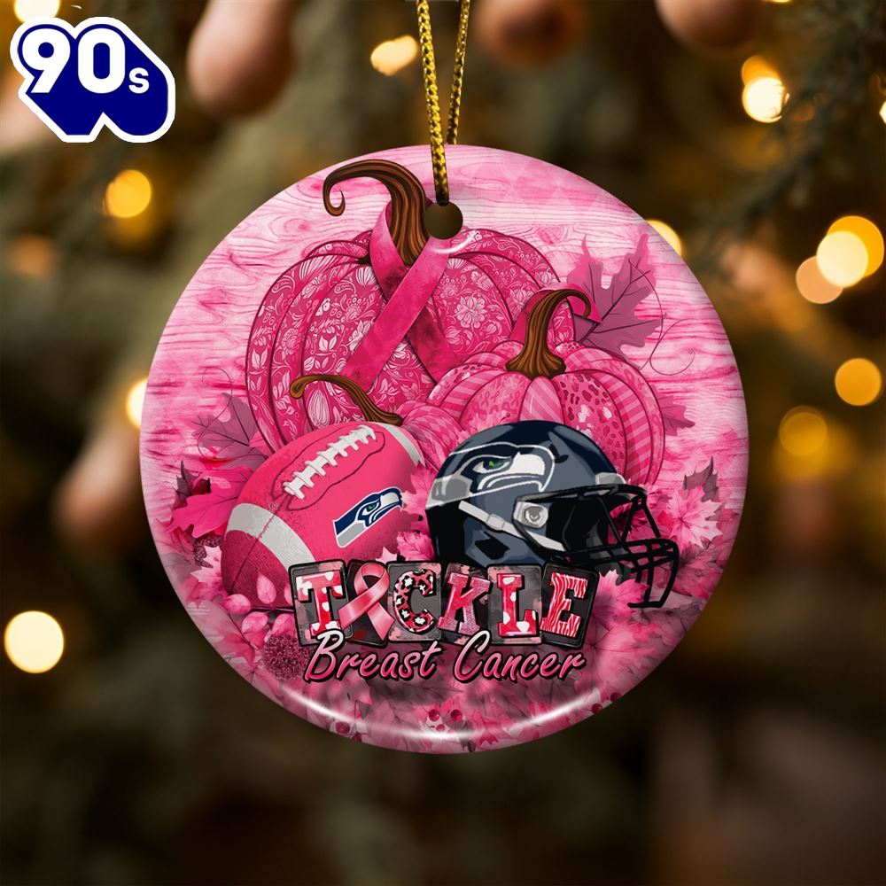 Seattle Seahawks Breast Cancer And Sport Team Ceramic Ornament Seattle Seahawks Breast Cancer And Sport Team Ceramic Ornament