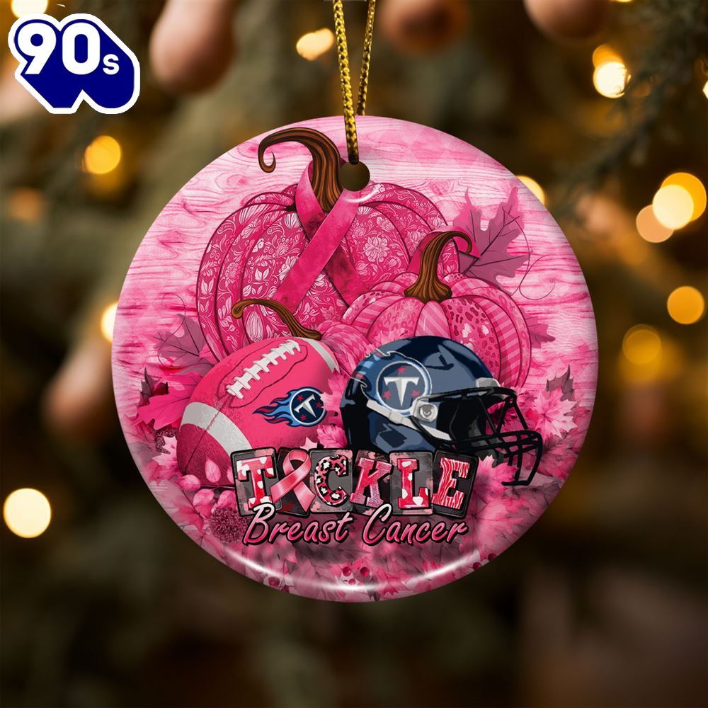 Tennessee Titans Breast Cancer And Sport Team Ceramic Ornament Tennessee Titans Breast Cancer And Sport Team Ceramic Ornament