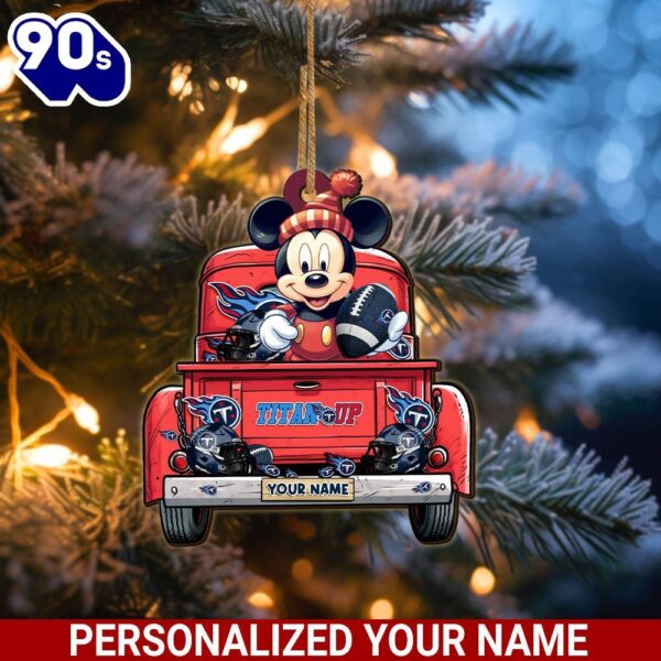 Tennessee Titans Mickey Mouse Ornament Personalized Your Name Sport Home Decor
